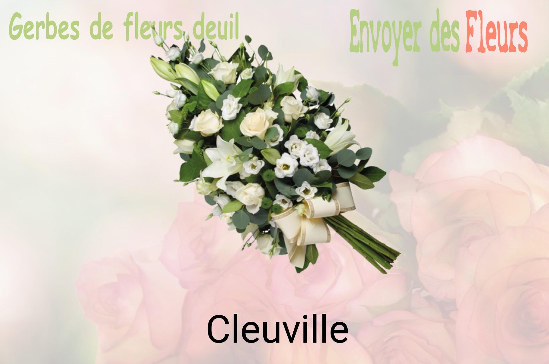 Gerbe de fleurs de deuil livrée à Cleuville